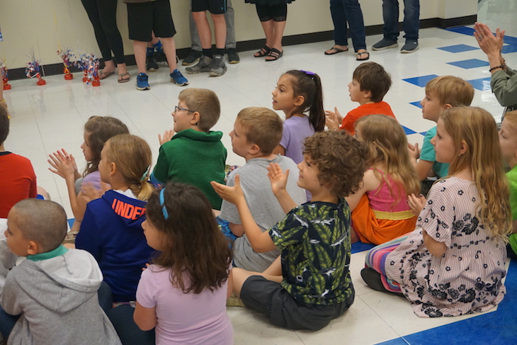 <p>HCS kindergarten students were at the grand opening to listen to poetry readings and participate in the first official story time in the new space.</p>
