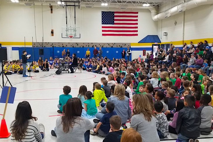 <p>H.C. Storm’s Earth Day Assembly presented by the Green Team.</p>
