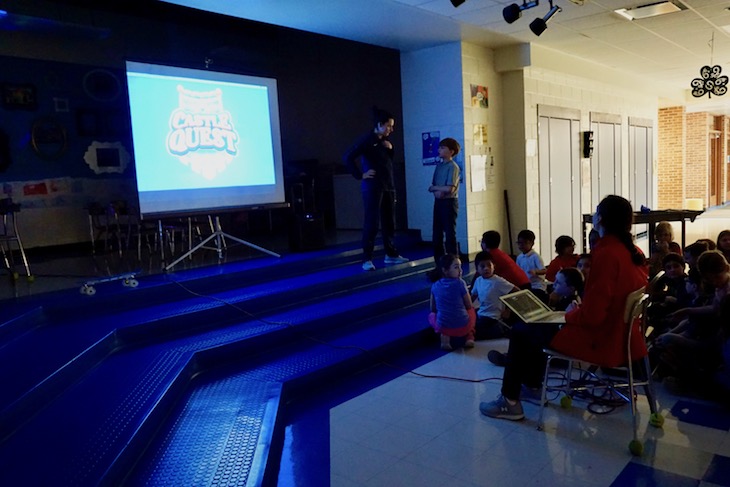 <p>During the fundraiser, Boosterthon Team members shared professional videos with students centered around character-building. This year’s theme was “Castle Quest.” </p>
